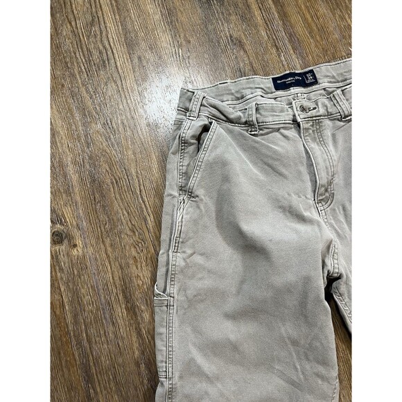Abercrombie & Fitch Men's Stretch Fit Olive Green Carpenter Pants Size 30x32 - Picture 4 of 10